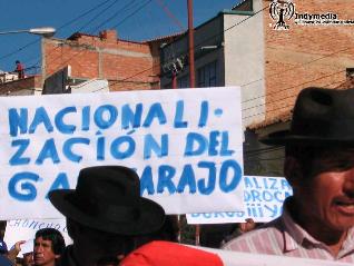 Nacionalizaci�n del gas, carajo.