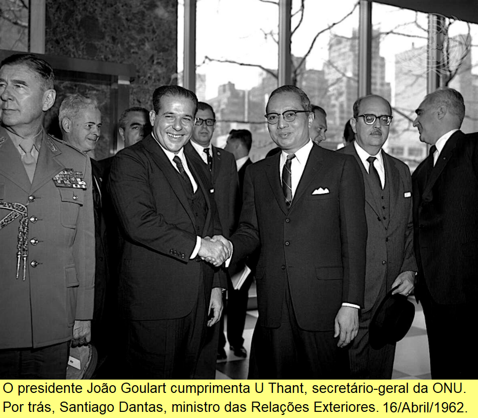 João Goulart e o secretário-geral da ONU, U Thant.