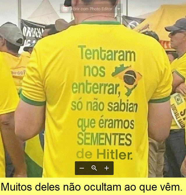 Manifestante bolsonarista que se assume como nazi.