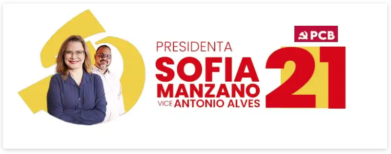 Os candidatos do PCB à Presidência e Vice-Presidência da República.