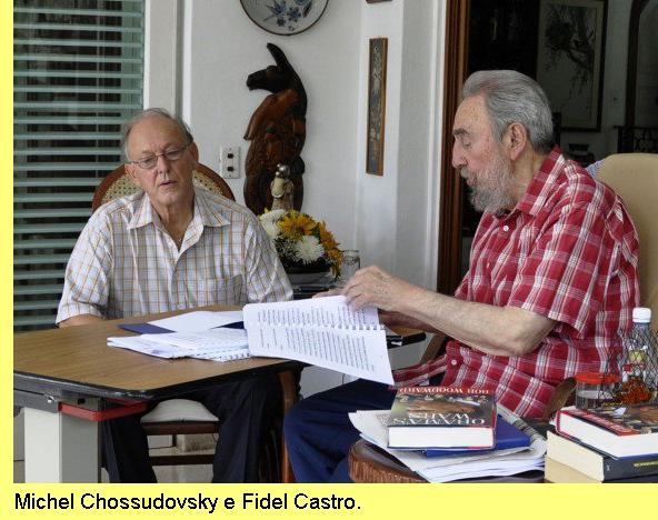 O autor com Fidel Castro.