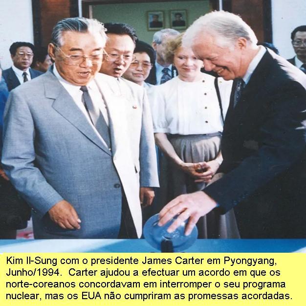 Kim Il-Sung e James Carter.