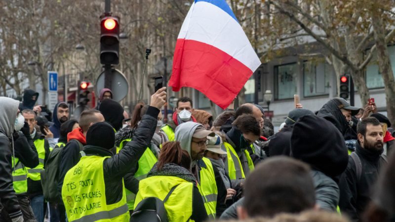 Manifestação dos Coletes Amarelos em França.