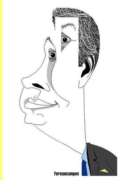 M�rio Centeno, cartoon de Fern�o Campos.