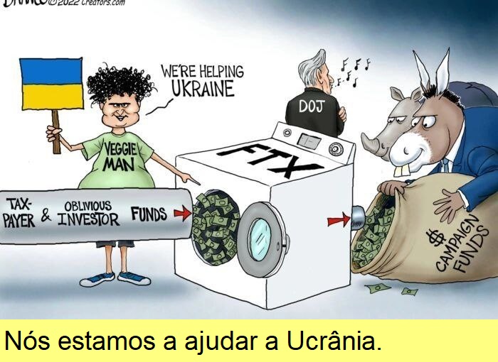 A 'ajuda' à Ucrânia, cartoon.