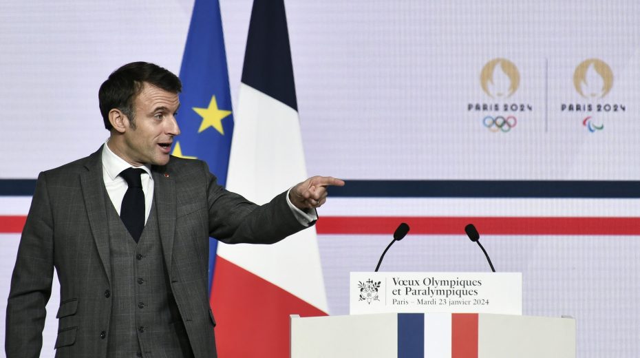 Macron, jogos olímpicos.
