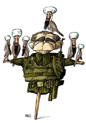 Cartoon de Aristides Hern�ndez, 'Ares'.