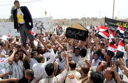 Manifesta��o de professores em Bagdad, 14/Maio/2006.