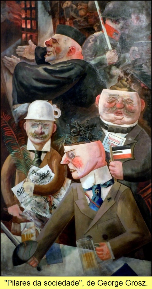 'Pilares da sociedade', quadro de George Grosz.