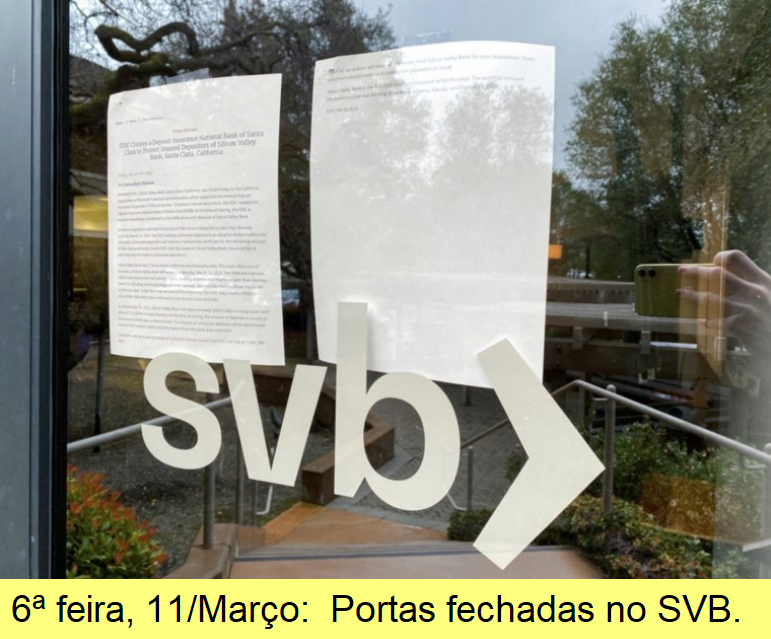 Agência do SVB fechada em 11/Março/2023 .