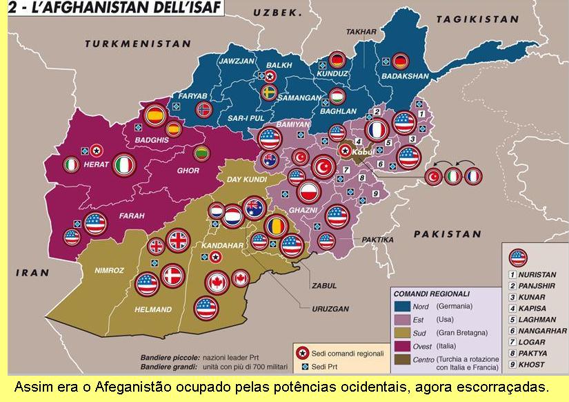 O Afeganist�o quando ocupado pela NATO.