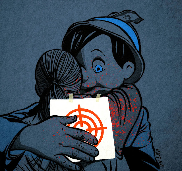 Bico calado, cartoon de Mr. Fish.