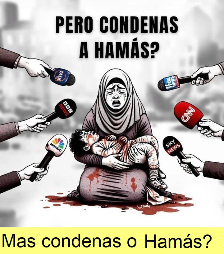 Os media corporativos, cartoon.