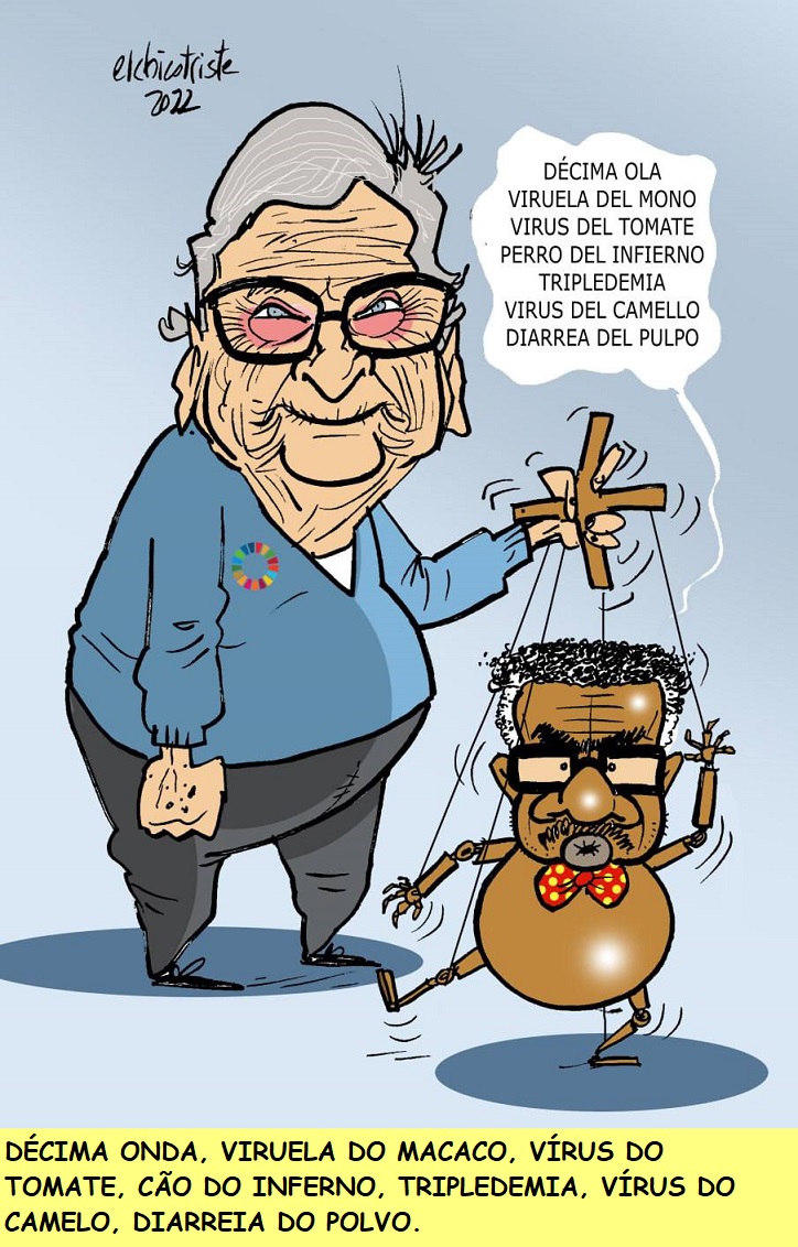 Tedros e Bill, cartoon de Elchicotriste.