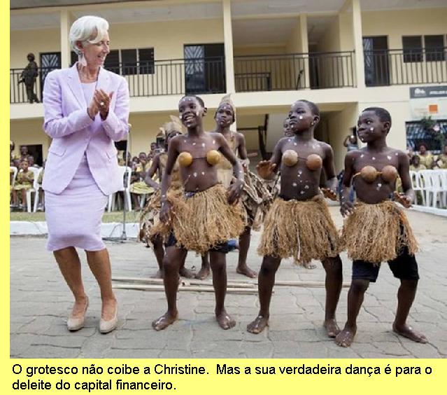 Christine Lagarde a dan�ar em �frica.