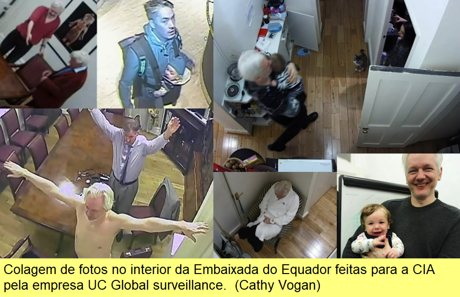 Fotos feitas para a CIA no interior da embaixada equatoriana.