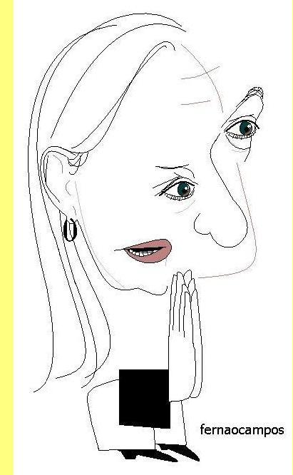 Isabel Jonet, cartoon de Fern�o Campos.
