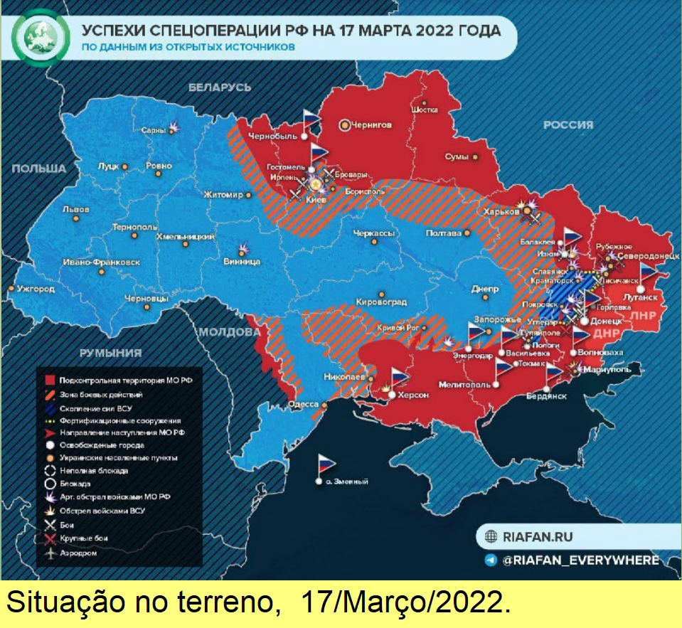 Situação no terreno em 17/Março/2022.
