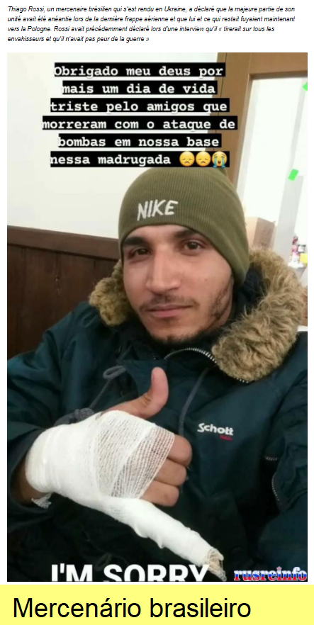 Mercenário brasileiro.