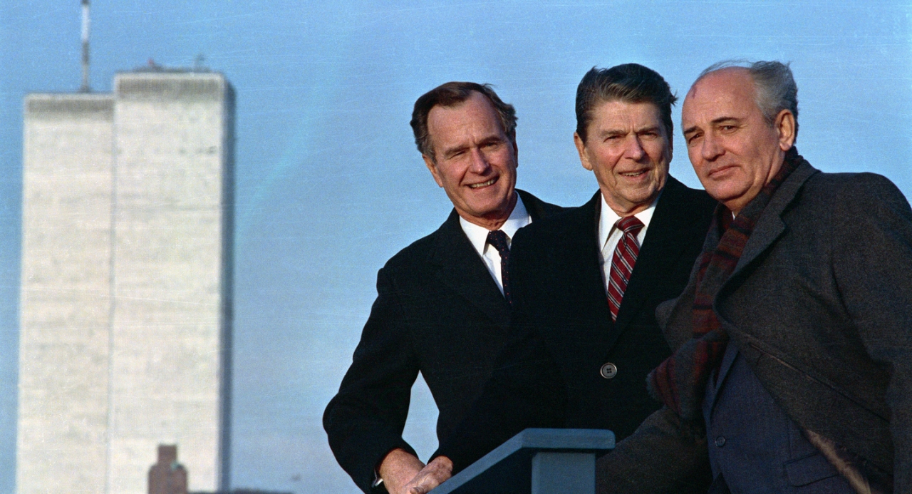 Bush, Reagan, Gorbachov.