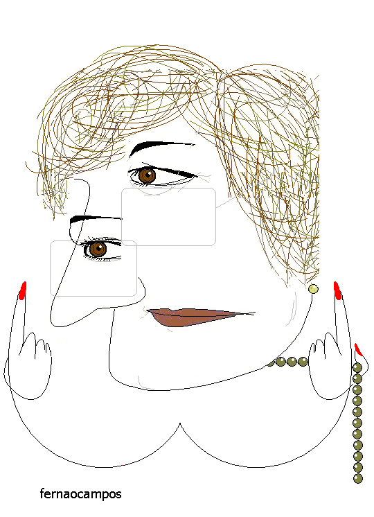 Ana Gomes, cartoon de Fernão Campos.