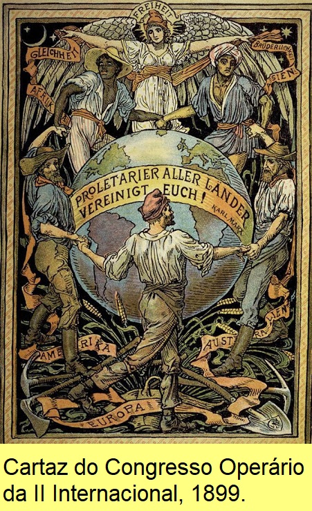 Cartaz do Congresso da II Internacional, 1889.