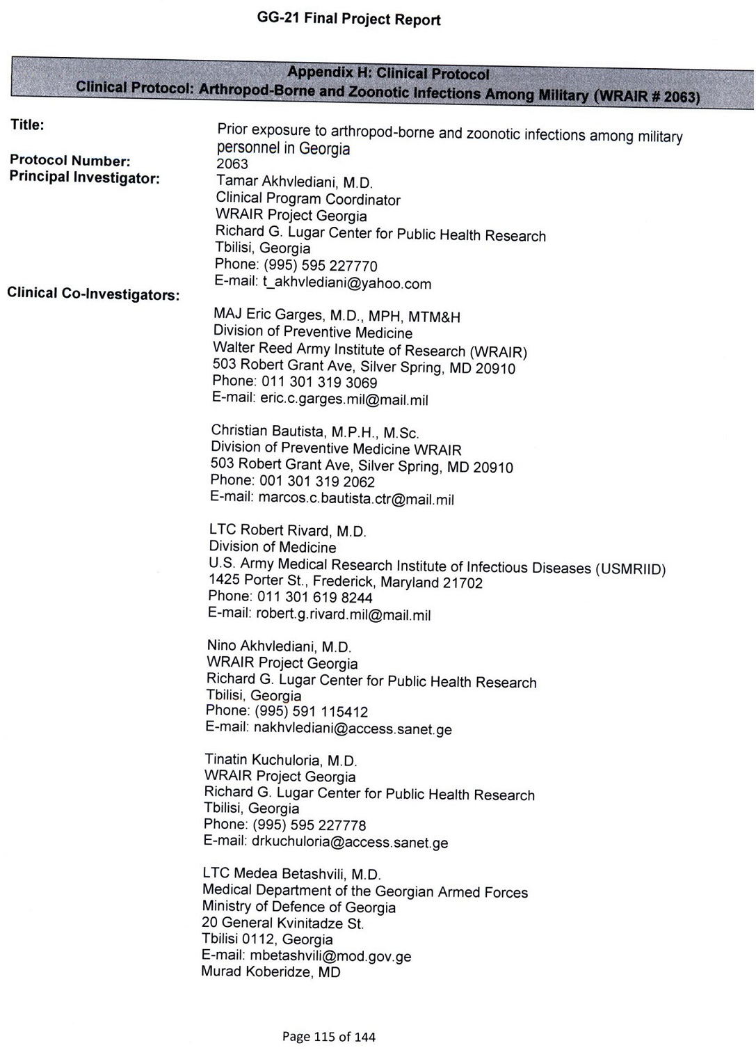 Protocolo clínico acerca de infecções entre militares.
