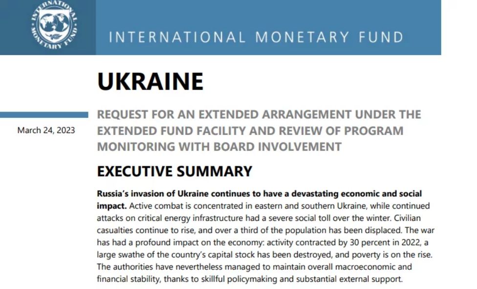 Relatório do FMI.