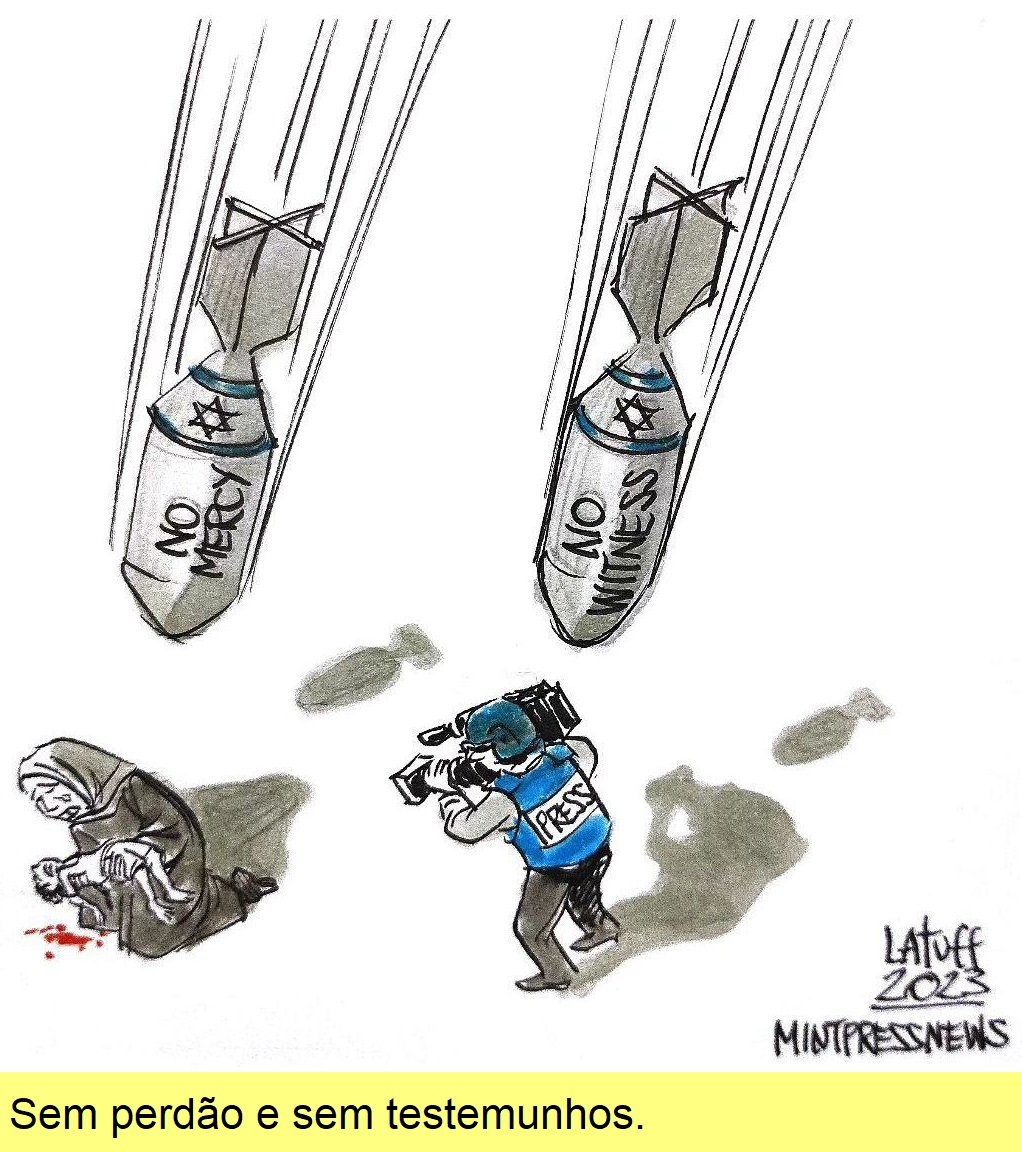 Criminosos, cartoon de Latuff.