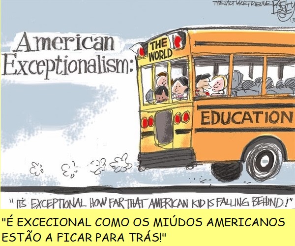 A excepção americana, cartoon.