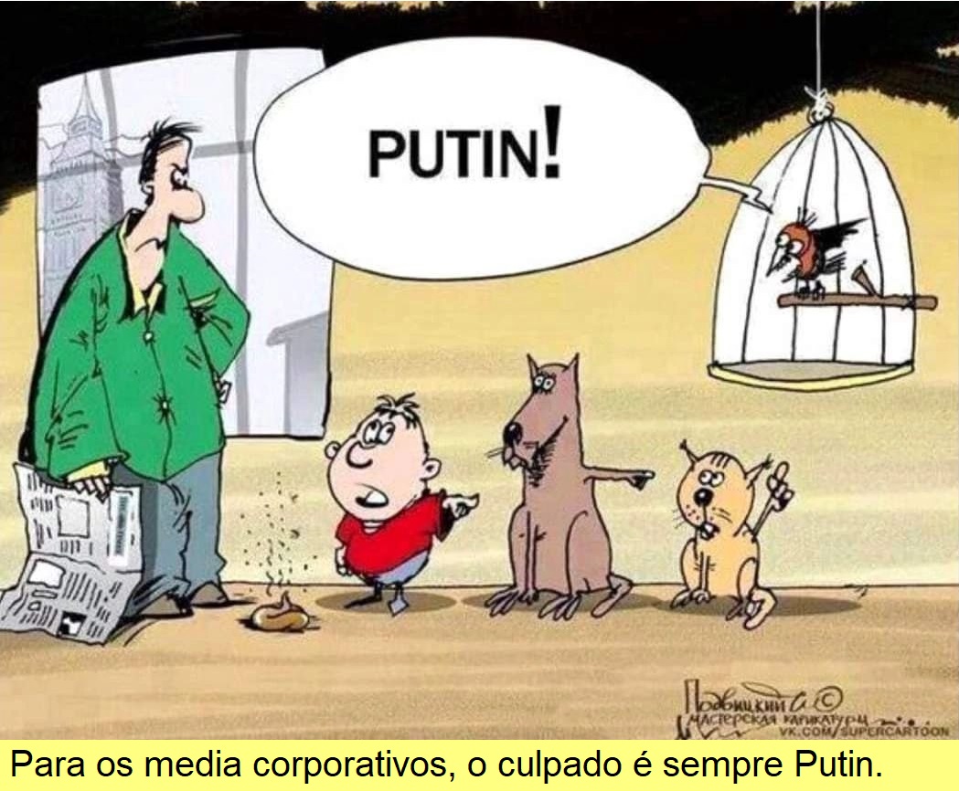 Cartoon 'O culpado'.