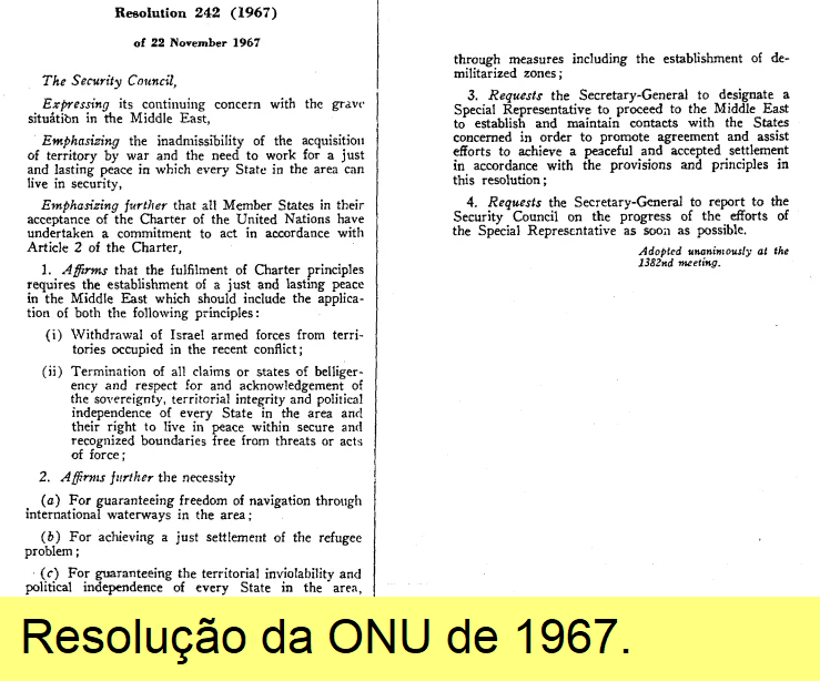 Resolução da ONU de 1967.