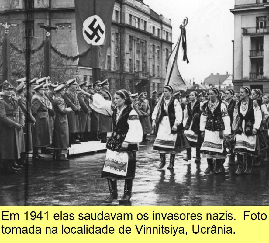Ucranianas saudam invasores nazis, 1941.