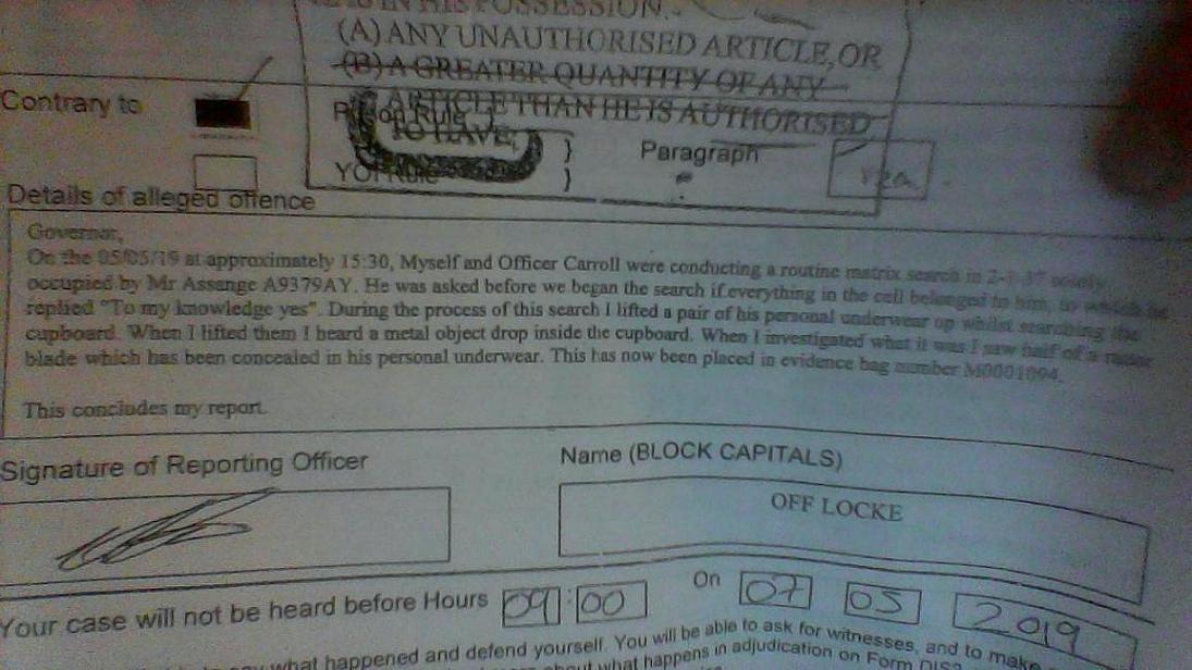 Auto de apreens�o.