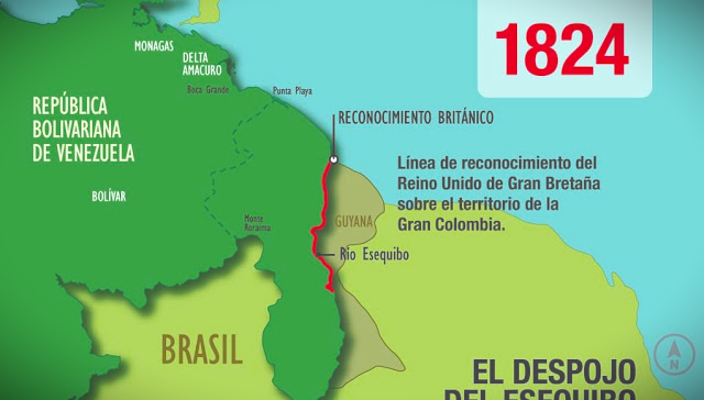 A situação territorial em 1824.
